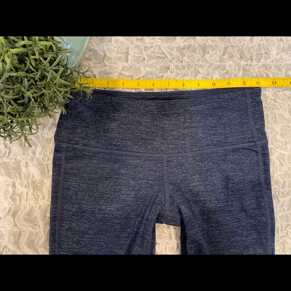 Athleta Shimmer Chaturanga Running Tights Yoga Barre Leggings Blue XS Gym Wear - Picture 3 of 8